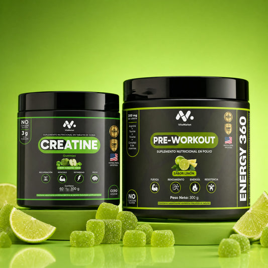 Combo Arranque: creatina en gomitas y pre-entreno