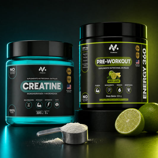 Combo Fuerza: creatina y pre-entreno
